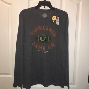 NWT Life is Good Miami Hurricanes Long Sleeves